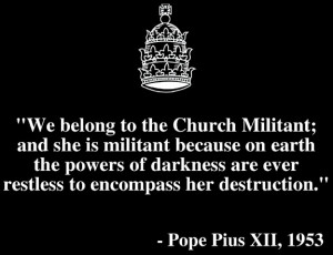 We are in a spiritual and physical war against the army of Satan. Put ...