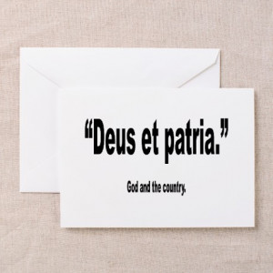 ... Greeting Cards > Latin God and Country Quote Greeting Cards (Pk of