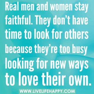 Being faithful...
