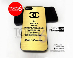AJ 3341 Gold Choco Chanel Quote - iPhone 4/4s Case