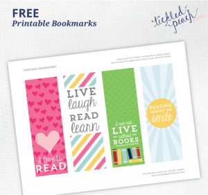 Bookmarks - FREE Printables by Tickled Peach Studio