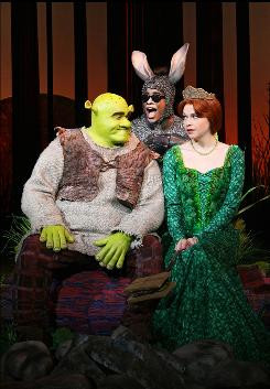 Brian d'Arcy James is the lovable ogre Shrek, while Daniel Breaker ...