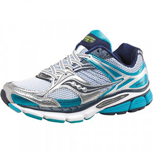 Saucony Womens CS3 Stability Running Shoes White/Blue/Navy