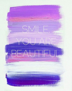 Smile you are beautiful. #quote