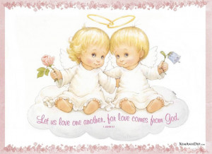 Cute little angels pictures-Photo stock