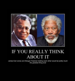 Morgan Freeman and James Earl Jones tickle fight