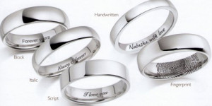 There is also the possibility of engraving the outside of your wedding ...