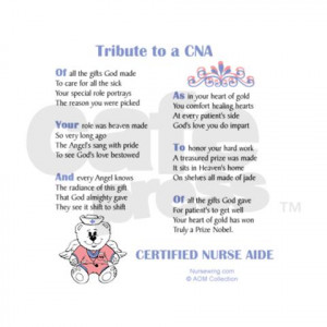Certified Nursing Assistant Quotes tribute to a nurse aide note