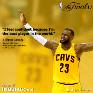 LeBron: ‘I feel confident because I’m the best player in the world ...