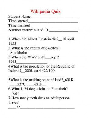 free printable states and capitals quizzes