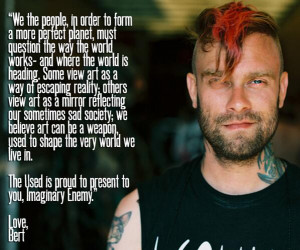 The Used posted this statement on their Twitter regarding the album ...