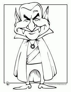 dracula halloween coloring2 231x300 Halloween Coloring Pages: Dracula ...
