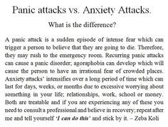 Panic attacks vs anxiety attacks More