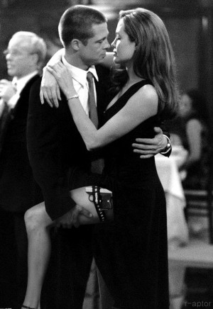 Black and White brad pitt angelina jolie Mr and Mrs Smith