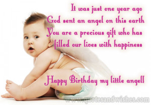 ... and images for cute little angels, Birthday wishes for one year old