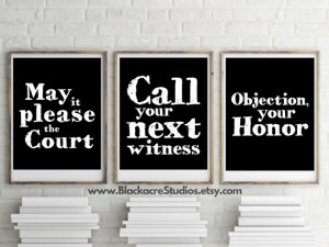Famous Legal Quotes Print Set - Gift Pack - Lawyer - Court Reporter ...