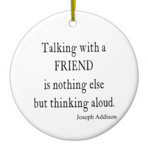 ... Addison Talking w Friend Friendship Quote Christmas Tree Ornaments