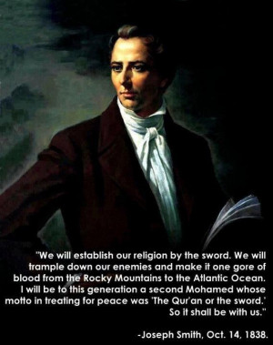 Joseph Smith. The founder of Mitt Romney's religion. 