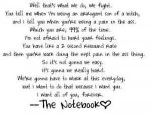 The Notebook Quotes The notebook
