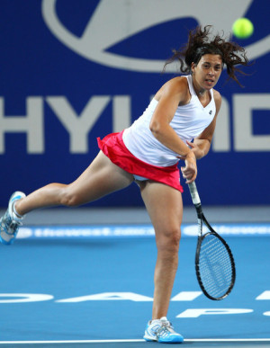 Marion Bartoli Marion Bartoli of France serves in the womens singles