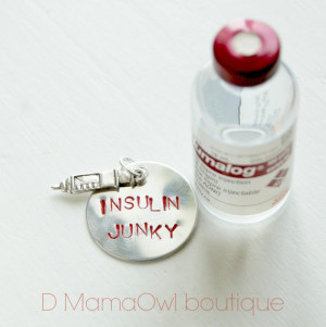Type 1 Diabetes Insulin Junky and Syringe Aluminum Stamped Pendant ...