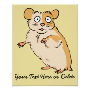 Cute Custom Hamster Graphic Poster