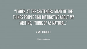 work at the sentences. Many of the things people find distinctive ...