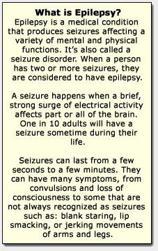 ... epilepsy and currently has 4-5 different types of seizures many people
