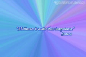 Abstinence Is Easier Than Temperance