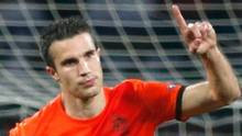 Netherlands' Robin van Persie celebrates after scoring a goal during ...