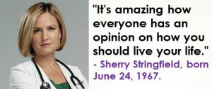 Sherry Stringfield, born June 24, 1967. #SherryStringfield # ...