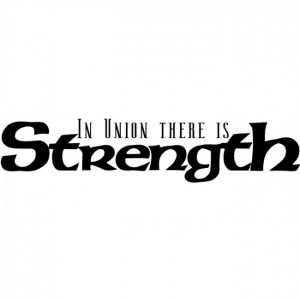 Home / In Union There Is Strength Wall Stickers Quote Wall Art