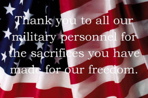 Thank You To All Our Military Personnel For The Sacrifices You Have ...