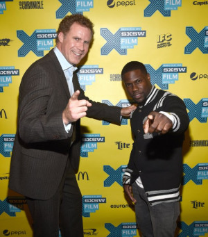 Will Ferrell and Kevin Hart at event of Get Hard (2015)