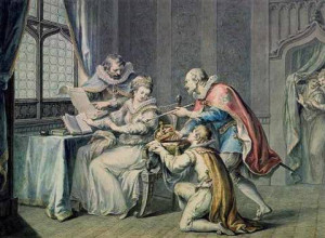 ... Northumberland and Suffolk praying Lady Jane Grey to accept the Crown