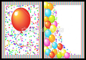 Happy birthday greeting card front and back — Stock Image #5592516