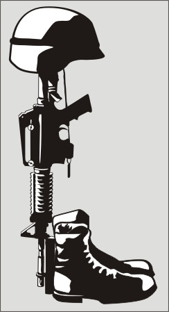 Army Flag Fallen Soldier Decal