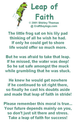 Leap of Faith Froggy