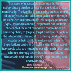 The Secret Of A Successful Marriage..