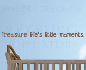 ... Decal Quote Sticker Vinyl Art Lettering Saying Treasure Life Moments