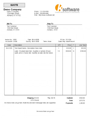 ... print quote quotes are produced from invoices view quote example pdf