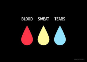Blood, sweat, tears