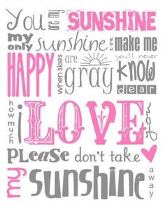 My sunshine :) For my daughter, #daughter #quote