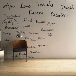 hope love family dream quot family vinyl wall decal art sticker quote