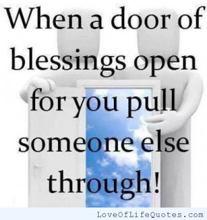 When the door of blessings open