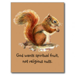 Watercolor Red Squirrel, Funny Quote Postcard