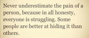 Yes. Really good at hiding it..