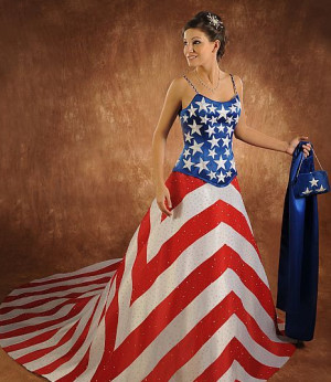 First American Flag Betsy Ross Great american wedding gown