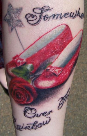 Over the Rainbow Wizard of Oz Tattoo