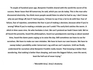 Meredith Grey is so wise ;)